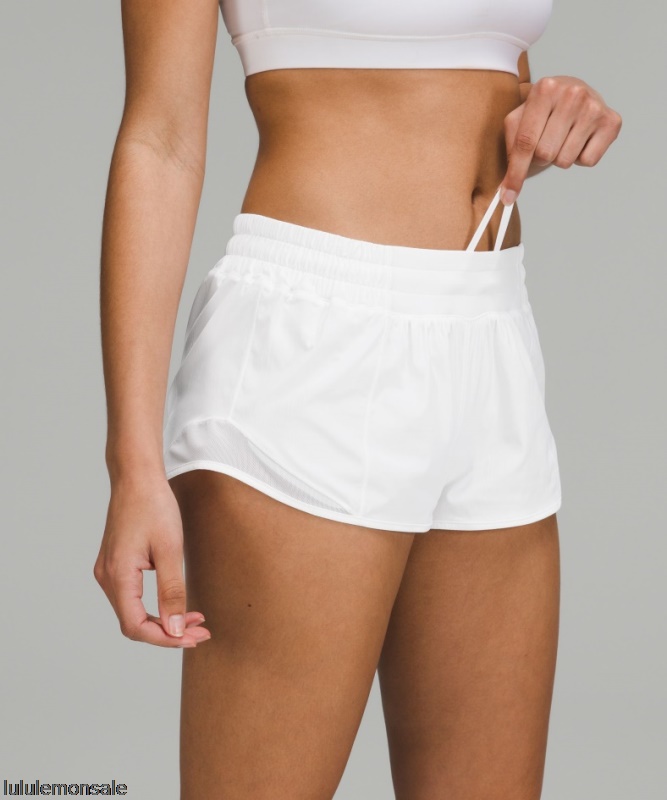 Lululemon Damen DELULU336 | Hotty Hot Low-Rise Lined Short 25 White